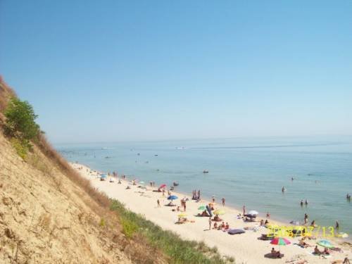 Вид на пляж Черного моря, с Курортное