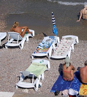 Пляж в Гурзуфе