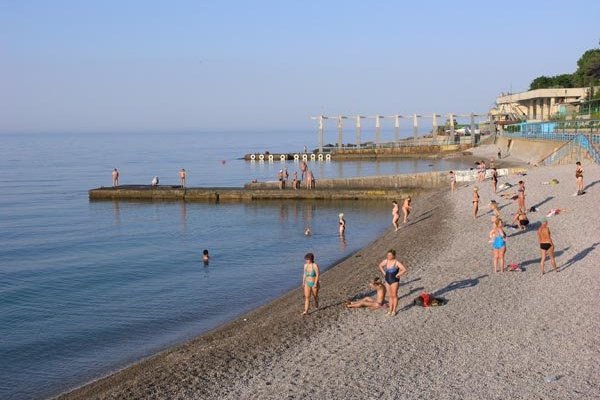 Пляж Черного моря в Кореизе