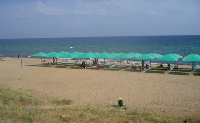 Пляж Черного моря Береговое Феодосия