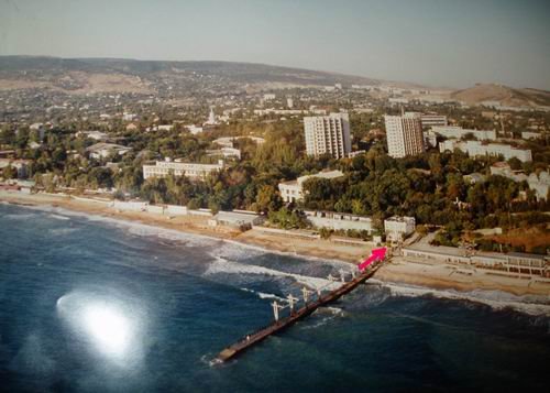 Посположение частного отеля У моря Феодосия