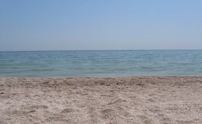 Берег Азовского моря, Федотова коса, вид на море