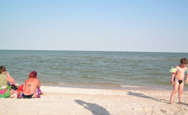 Пляж Азовского моря, Азовское море, Федотова коса