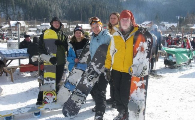 Сноуборд, Лыжи, Славское